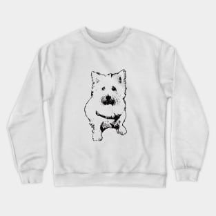 West Highland White Terrier Face Design - A Westie Christmas Gift Crewneck Sweatshirt